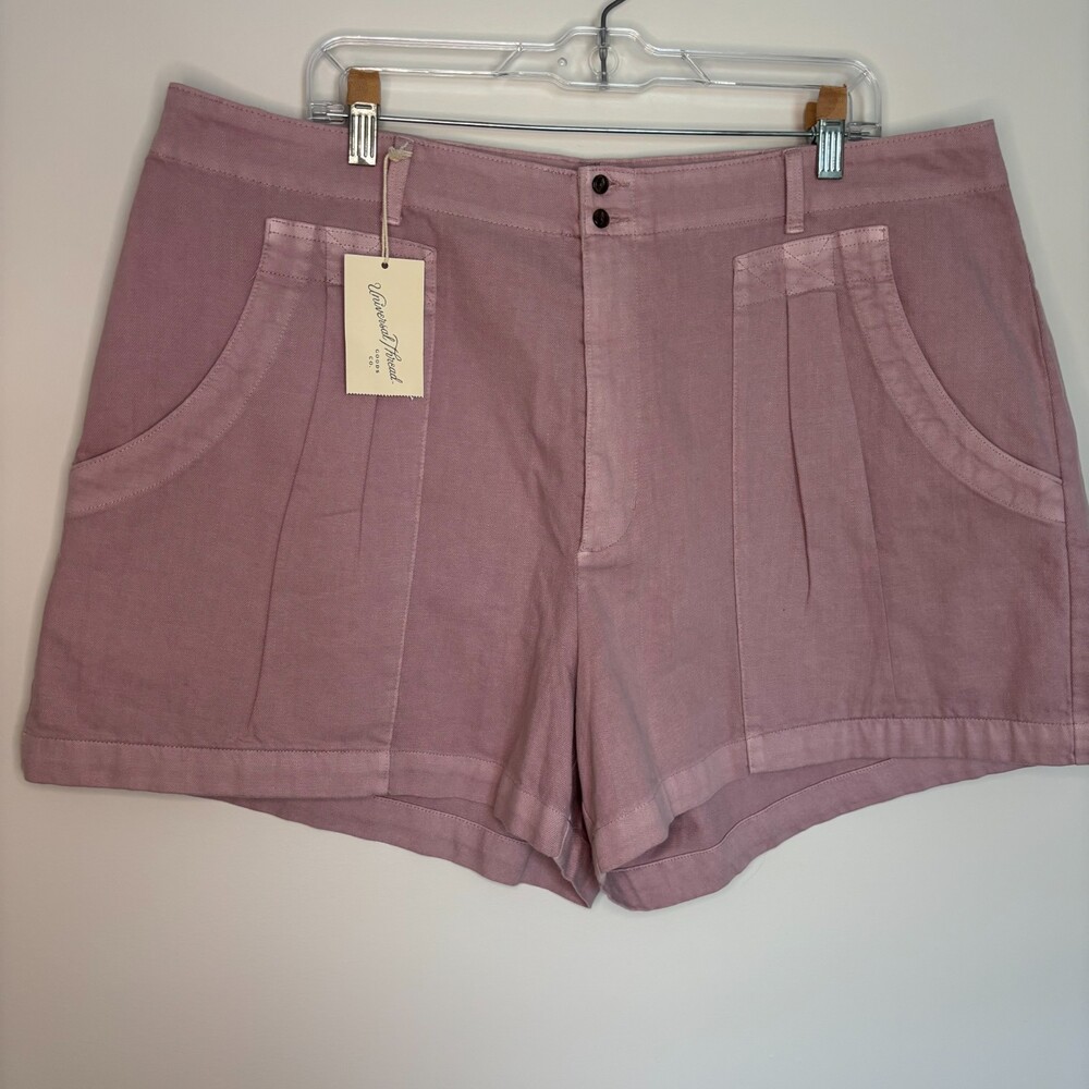 UNIVERSAL THREAD NEW Plus 16W Shorts Lavender 2-Button Hand Pockets Denim